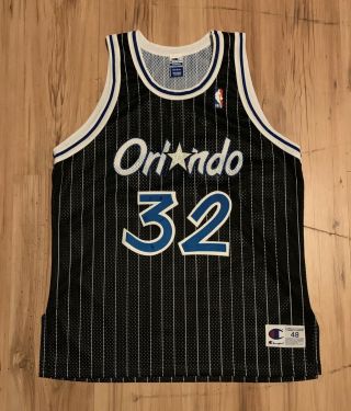 Vintage Champion Orlando Magic Shaquille O’neal Authentic Jersey Mens Xl (48)