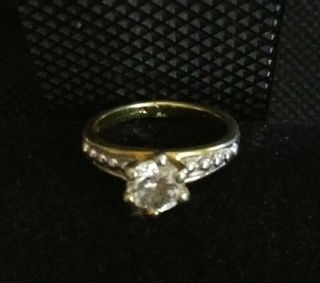 Vintage Linde Women ' s 14k Gold Wedding Ring W/POSS DIAMOND 2