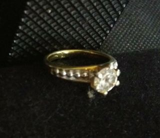 Vintage Linde Women ' s 14k Gold Wedding Ring W/POSS DIAMOND 4