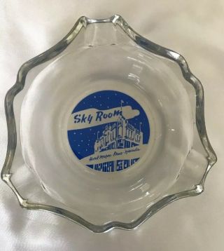 Vintage Sky Room Hotel Mapes Reno Nevada Deco Glass Ashtray Read The Pictures