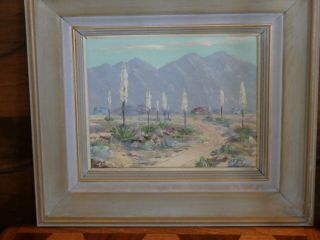 Vintage Thomas Fisk Goff " Candles Of The Lord " Desert Oil Painting