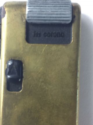 Vintage IM Corona Gold Tone slim Old Boy Pipe Lighter 2