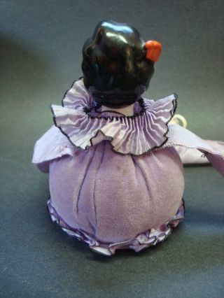 ANTIQUE GERMAN PORCELAIN HALF DOLL FLAPPER BODY PINCUSHION W LEGS & ARMS 4