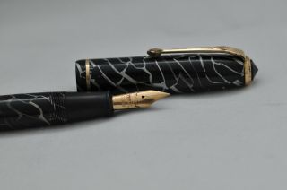 Lovely Rare Vintage Conway Stewart Number 28 Fountain Pen – Cracked Ice Pattern