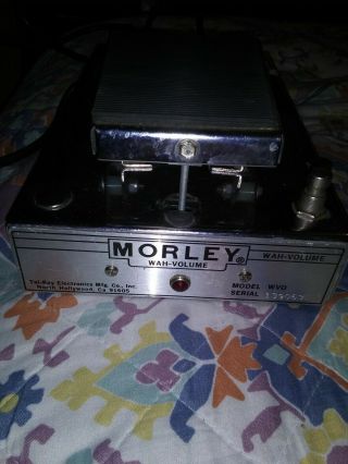 Vintage Morley Tel - Ray Electronics Wvo Wah / Volume Effect Pedal.  Serial 139063