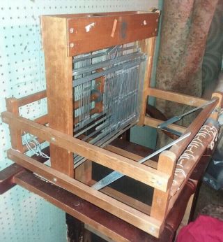 VINTAGE LECLERC DOROTHY 15 3/4 FOLDING TABLETOP LOOM 4 HARNESS NO REED 2