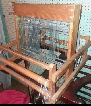 VINTAGE LECLERC DOROTHY 15 3/4 FOLDING TABLETOP LOOM 4 HARNESS NO REED 7