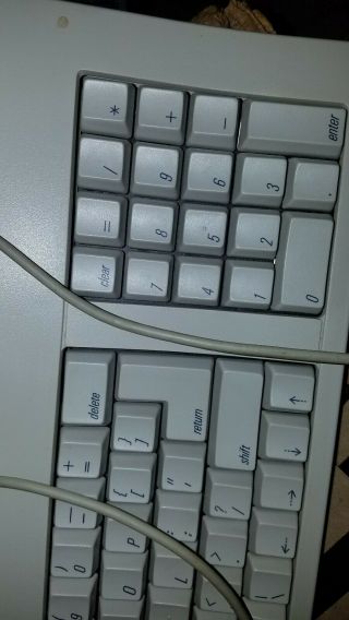 Vintage Apple Macintosh ADB Keyboard MO116,  Mouse A9MO331 and Cable 4