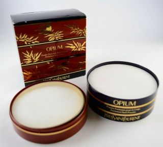 Vtg Opium Ives Saint Laurent 6 Oz Nos Bath Powder Content