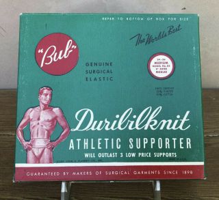 Vtg Duribilknit " Bub " 98 Athletic Supporter Jock Strap M 34 " - 36 " 6 " Waistband