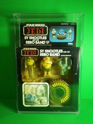 Vintage Kenner Star Wars Sy Snootles & Rebo Band Factory W/acrylic Case