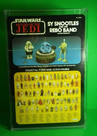 VINTAGE KENNER STAR WARS SY SNOOTLES & REBO BAND FACTORY W/ACRYLIC CASE 4
