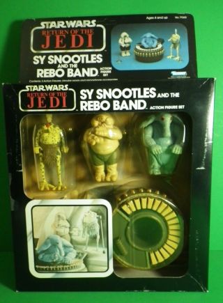 VINTAGE KENNER STAR WARS SY SNOOTLES & REBO BAND FACTORY W/ACRYLIC CASE 7