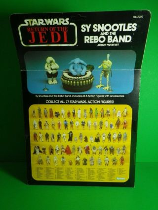 VINTAGE KENNER STAR WARS SY SNOOTLES & REBO BAND FACTORY W/ACRYLIC CASE 9