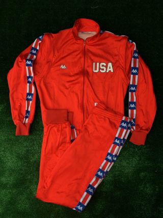 Rare Vintage 1984 Kappa Team Usa Olympic Track Suit Size Xl