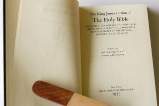 RARE 1935 - 1936 King James Holy Bible Limited Editions Club George Macy LEC set 3