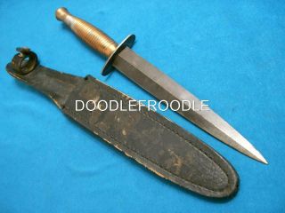 Vintage Post Ww2 British F/s Fairbairn Sykes Commando Dirk Dagger Stiletto Knife
