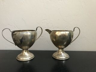 Sterling Silver Weighted Ps Co Preisner Cream Creamer And Sugar Set 172