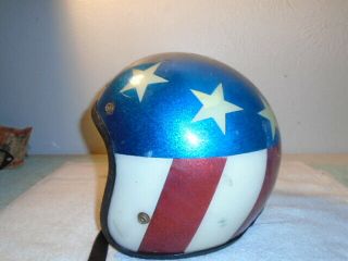 Vintage Evel Knievel Stars And Stripes Motorcycle Helmet
