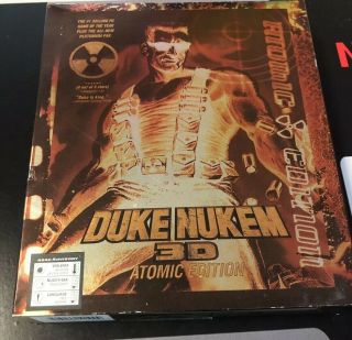 Duke Nukem 3d: Atomic Edition - Vintage Pc Game - Rare 1996 Big Box