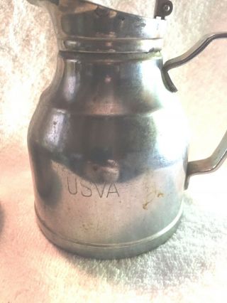 VINTAGE WORLD WAR II ARMY MEDICAL CAST ALUMINUM TABLEWARE CADUCCUS USVA LEGION 2