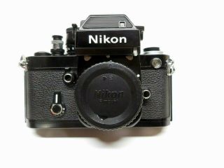 Nikon F2sb Body Minty 1977 Black Pro 35mm Camera Dp - 3 Finder.  Rare