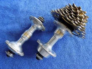 Nos Vintage Dura Ace Ex Front & Rear Hubs 120/126mm 32h 7 Ug Cass 12 - 21t Fh - 7271