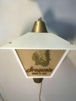 Vintage Iroquois Beer,  Rotating Lamp.  Watch Video.  (rare).