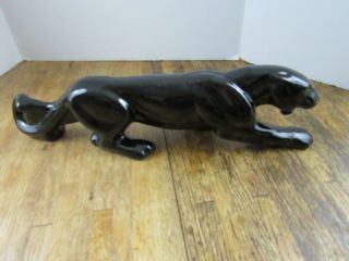 Vintage 18 " Large Black Panther Ceramic Figurine Statue Mid Century Modern