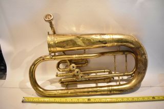 Vintage Brass Baritone Horn Conn Body Parts / Repair Serial 789259 Naked Lady Us