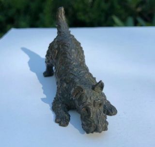 Vintage Gorham Rare Bronze Marguerite M Kirmse Scottish Terrier Miniature 0gjl