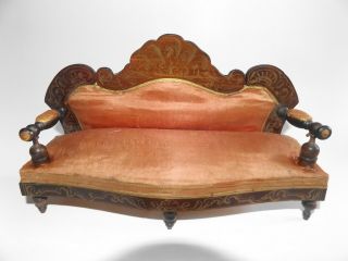 Marvelous Antique Dollhouse Sofa Couch