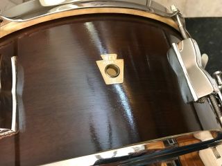 Vintage 1958 Wfl Ludwig 6 - 1/2 X 14 Mahogany Snare Drum Calf Skin Heads