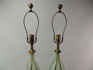 Frederick Cooper Hand - blown Vintage Glass Table Lamps - Set of 2 4