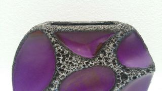 Roth Keramik Vintage German Space Age Modernist Fat Lava purple 310 vase 2