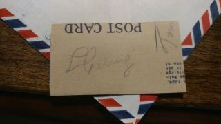 Lou Gehrig pencil signed autograph vintage cut Reprint or Authentic? 2