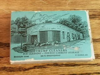 Rare Vintage Trump Cleaners Advertising Playing Cards - St.  Charles,  Mo.  -.