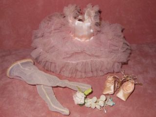 Vintage Madame Alexander Cissette Ballerina Tagged Tutu Dress Ballet Slippers Ti