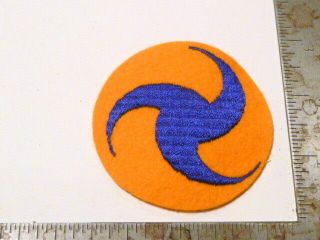 A Pre WW 2 U S Army HQ Air Force Old Type Embroidered Felt Patch 3