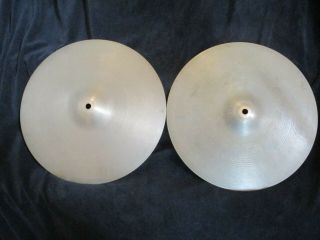 Vintage Zildjian Avedis " A " 14 Inch Hi Hat Cymbals,  1960s,  871/911 Grams,