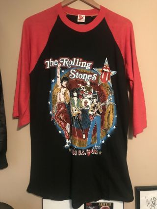Vintage 1981 The Rolling Stones Us Tour Jersey T Shirt Size Large