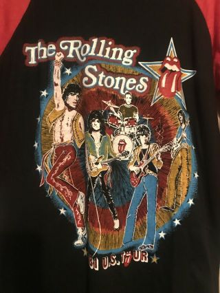 Vintage 1981 The Rolling Stones US Tour Jersey T Shirt Size Large 2