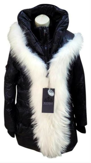 Nicole Benisti Parka Coat Jacket Fur Trim Hood Rare Size Xl Only One On Ebay