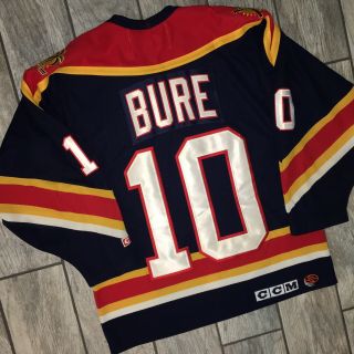 1999 CCM Florida Panthers Jersey Pavel Bure Blue Alternate Sz.  M Vintage 8