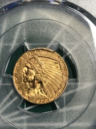 1928 - P $2.  50 Gold Indian Head 2 1/2 Dollar Gold Quarter Eagle Pcgs Ms 62 Rare