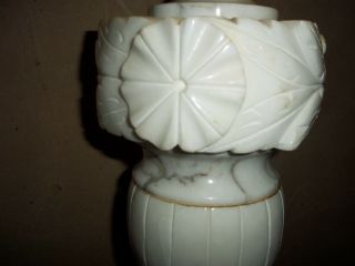 Vintage Pair Tall Marble Alabaster Table Lamps 2