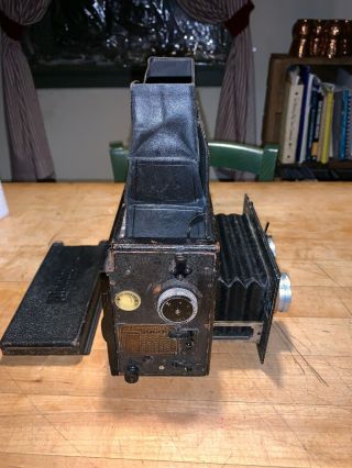 Rare Goltz & Breutmann Mentor Stereo Reflex camera Engraved 110 mm Zeiss Lenses 4