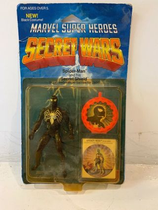 Vintage Mattel Marvel Secret Wars Spider - Man Black Costume Action Figure