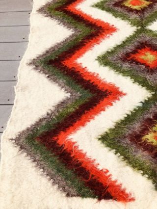 Vintage 1940s Navajo Native American Wool Rug Blanket 78 x 52 7