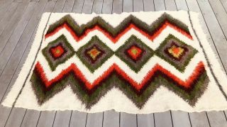 Vintage 1940s Navajo Native American Wool Rug Blanket 78 x 52 9